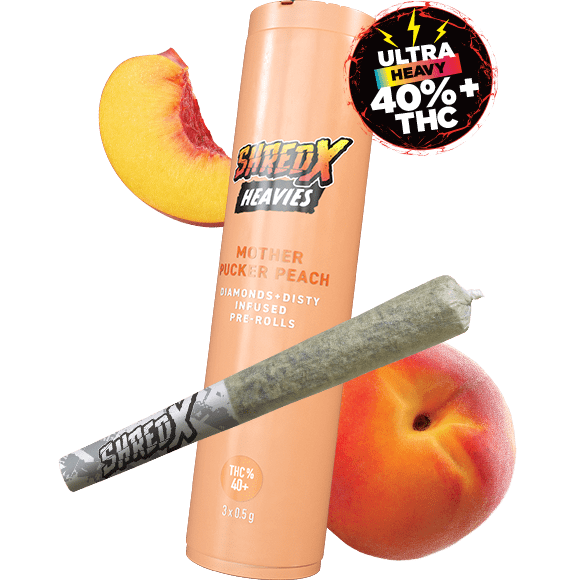 A peach tube of Shred-X Guava Lime Go-Time Heavies.